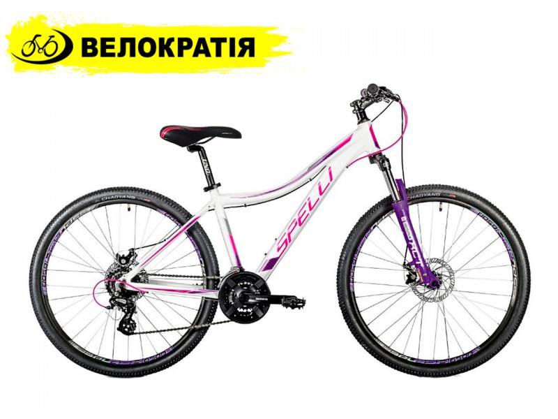 Велосипед Spelli SX 4500 27.5" (рама 16, бело-фиолетовый)
