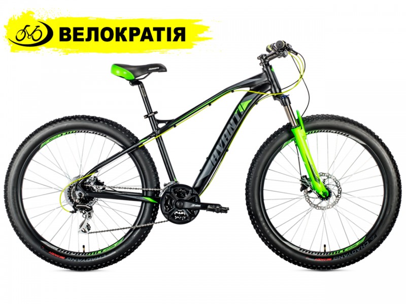 Велосипед Avanti boost 650 B+ 27.5" (рама 19, черно-зеленый)
