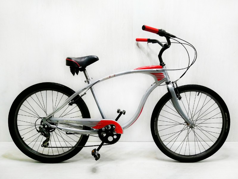 Велосипед Schwinn Corvette (рама 17", срібний/червоний, б/в)